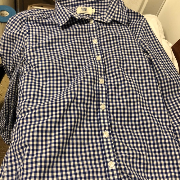 Cargo crew women’s cotton shirt blue / white plaid - Picture 3 of 6